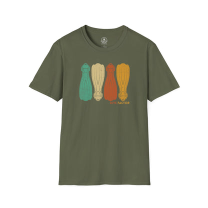 Retro Dive Fins T-Shirt